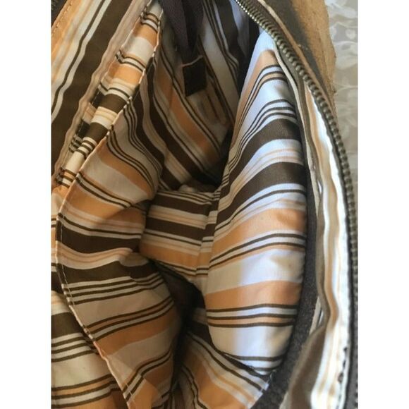 J Tote Chocolate Leather Messenger Satchel - Picture 8 of 9